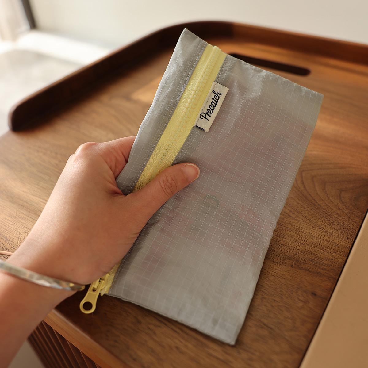 

Многофункциональный легкий чехол для карандаша для бровей, канцелярских принадлежностей, ювелирных изделий, документов и мелочи, цвет макарон, для женщин серый