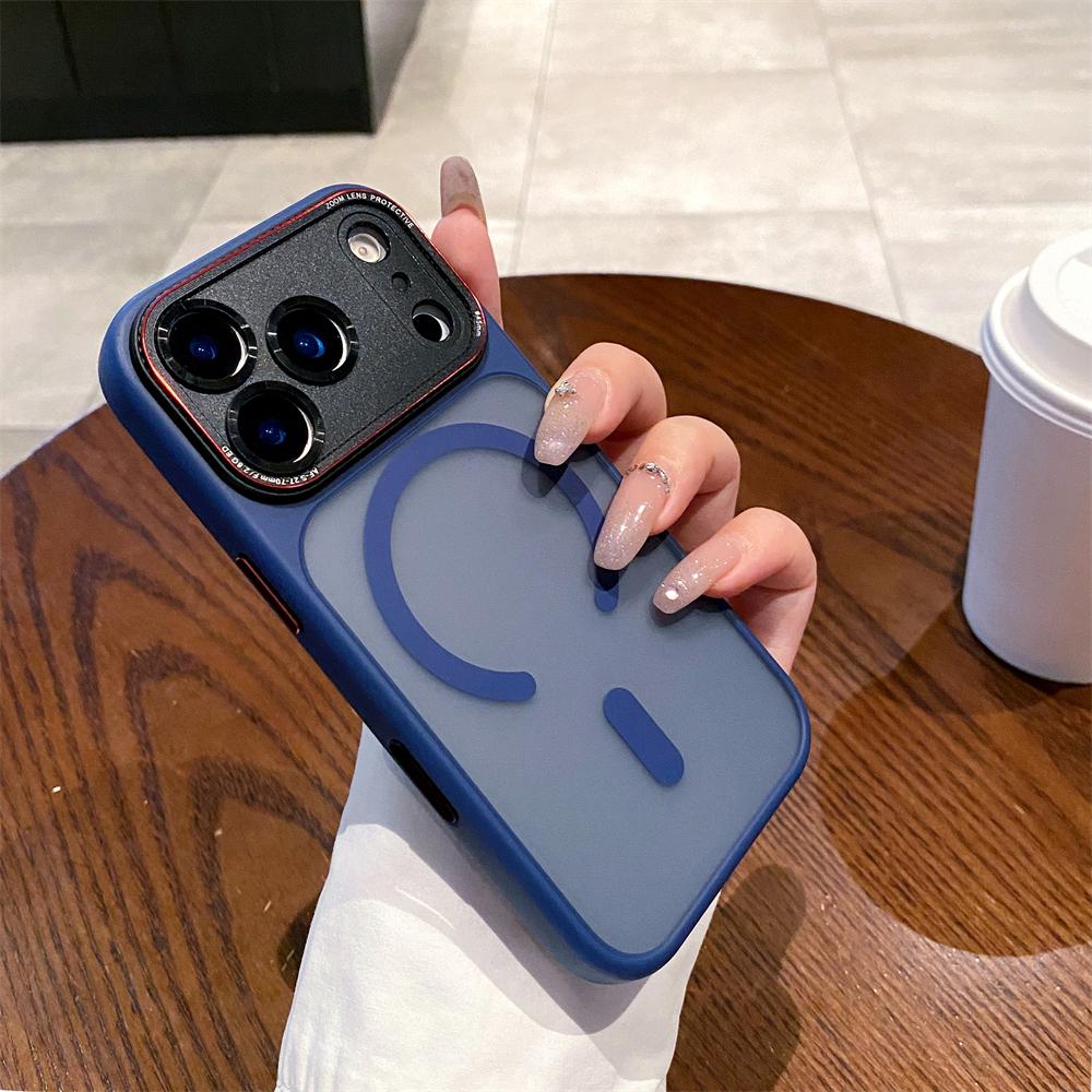

Magnetic Camera Bumper Protection Case For iPhone 17 16 15 14 13 12 11 Pro Max Plus Wireless Charging Hard Clear Cover iPhone17