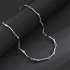 Irregular Metal Necklace Adjustable Length Neckchain Daily Wear Clavicle Chain Stylish Party Jewelry for Men and Women