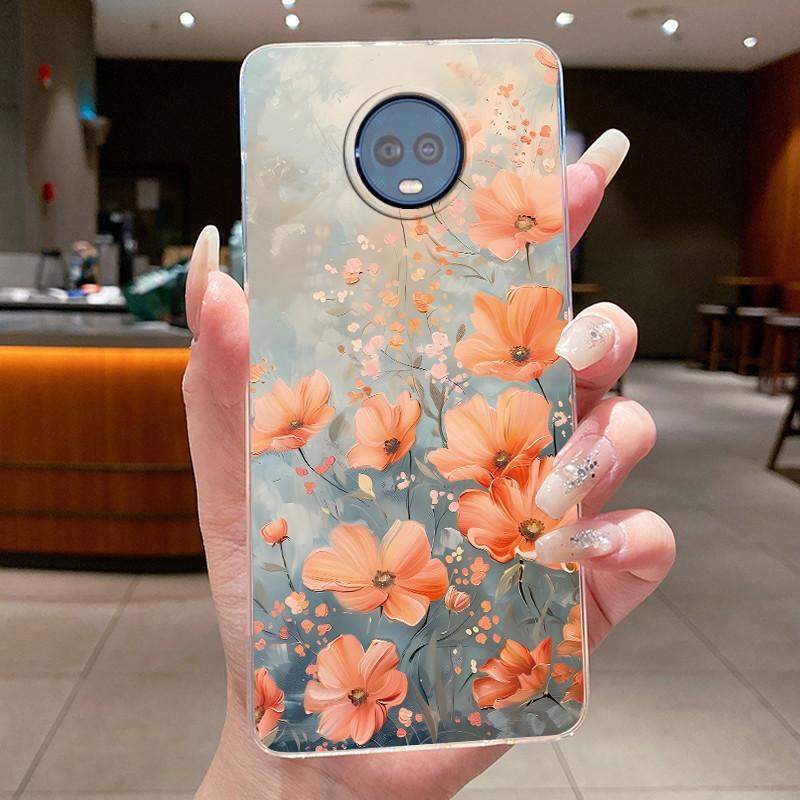 For Motorola Moto G6 Plus Case Clear Luxury Fashion Butterfly Flowers Soft Silicone Phone Cover for Motorola G6 Plus G6+ Casing