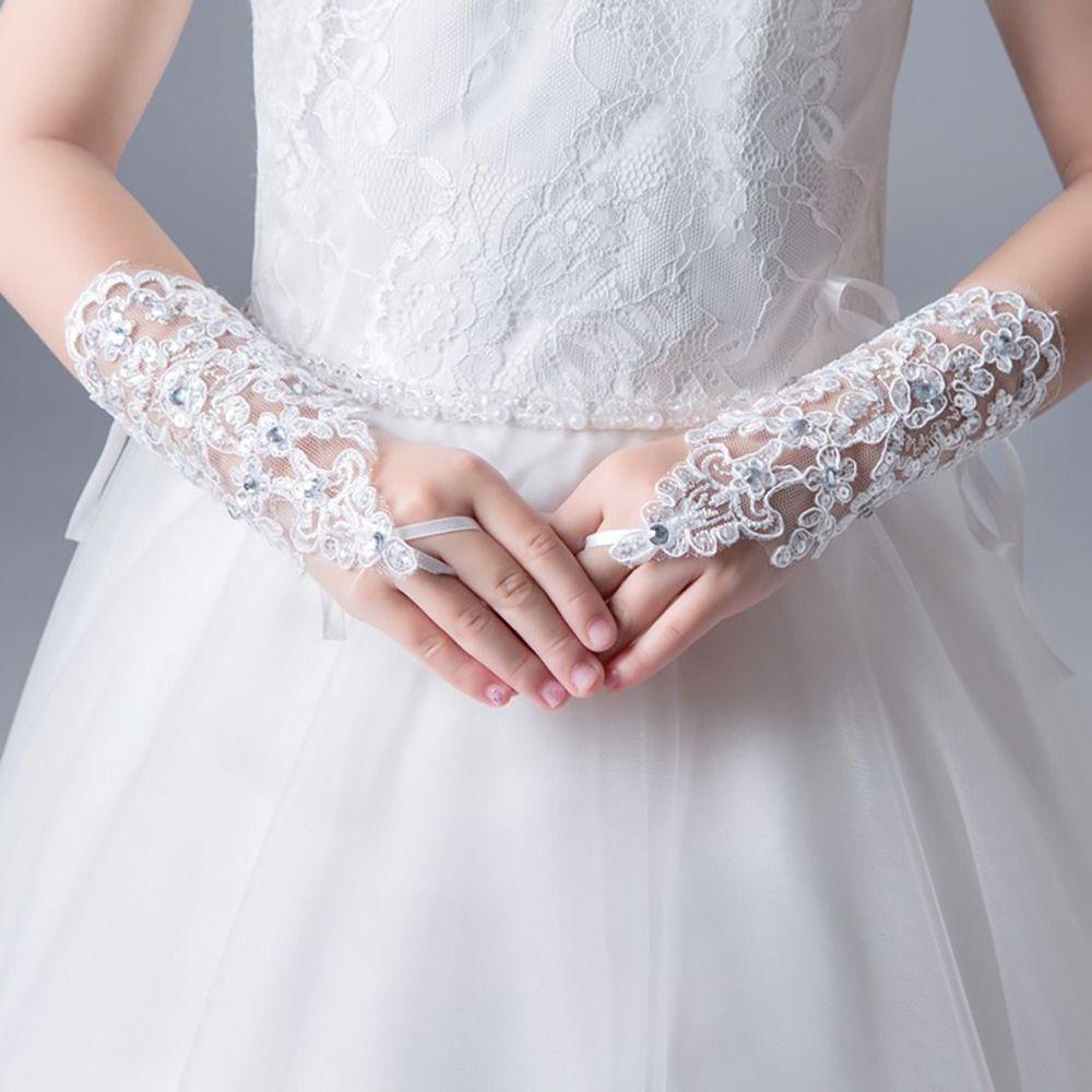 Skirt Accessories Children's Wear Princess Gloves Stage Gloves Bridal Gloves Full Finger Mittens