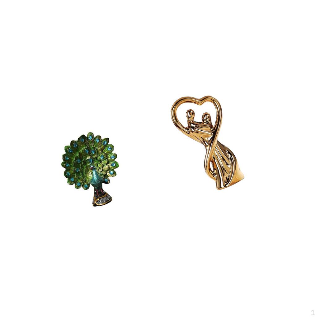 Elegant Peacock Couple Statue Animal Sculpture Collection Romantic Tabletop Ornament for Bedroom