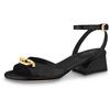 Louis Vuitton Edge One Strap Sandals Women's Black 1ABGVD