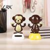 Banana Holding Monkey Figure Solar Car Ornaments, Shaking Head Toy, Interior Decoration Figure, Dashboard Swinging Figurine