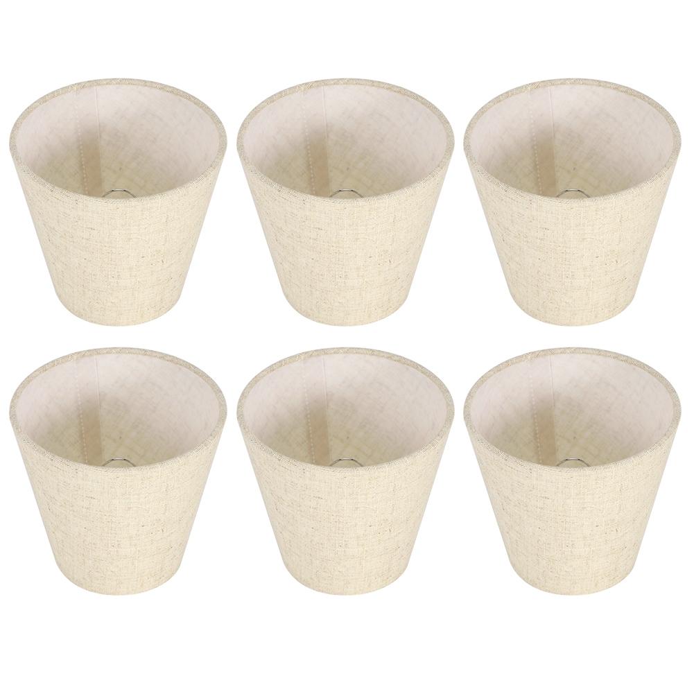 6Pcs Nordic Style E14 Chandelier Lampshade Fabric Wall Lamp Cover Accessory for Home Decoration