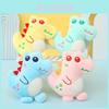 Adorable Cartoon Dinosaur Plush Keychain Soft Snow Mink Stuffed Pp Cotton Toy