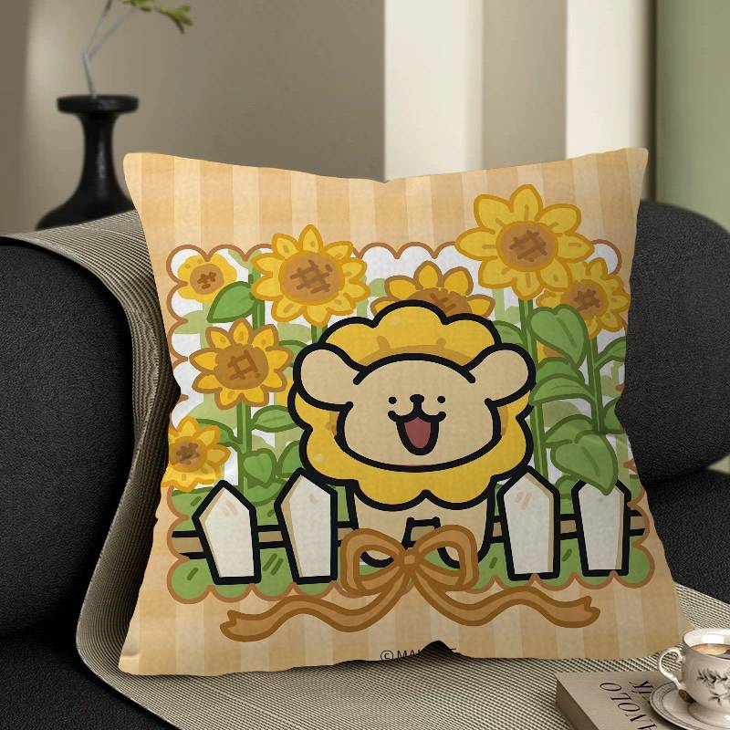 Maltese Cute Line Puppy Dog Pillow Cover for Bedroom Room and Living Room Sofa Decorative Cushion Cover