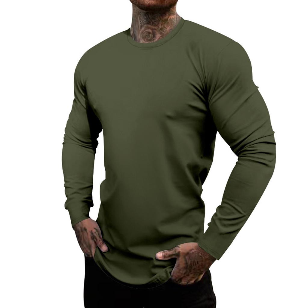 Men's T Shirt O-Neck Clothing Apparel Outdoor Long Sleeve Fashion Designer Vintage