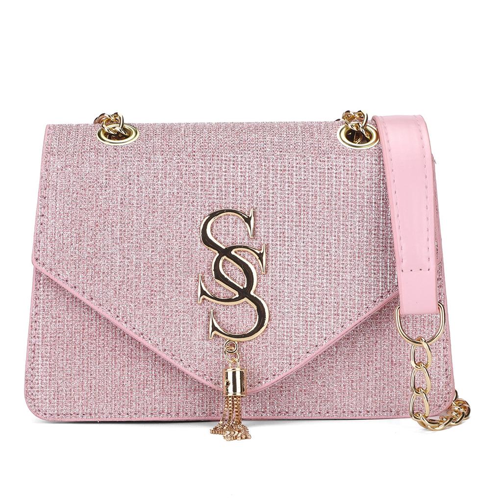 Leichter Luxus-Kettenbeutel Damen vielseitig Buchstabe Fransen Schultertasche Textur ausländischer Stil Koreanische Nische Trend Umhängetasche