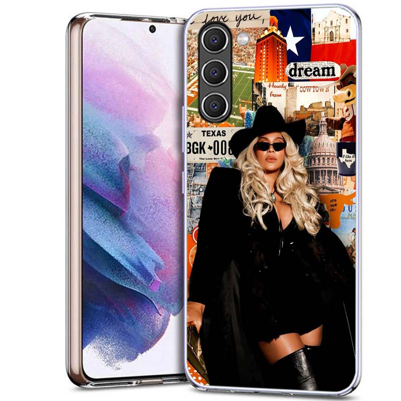 Singer Beyonce Cowboy Phone Case for Samsung A54 A14 A24 A34 A17 A37 A57 A55 A35 A25 A15 A13 A23 A33 A53 A07 A05S A04S A03 A73 G