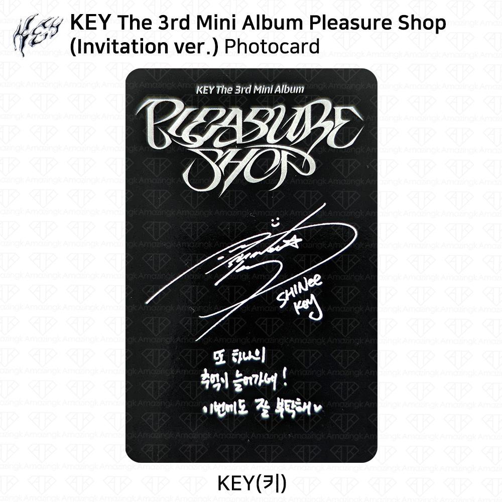 SHINee KLÍČ 3. Mini Album Pleasure Shop Oficiální Fotokarta SMini Skleněný Obal