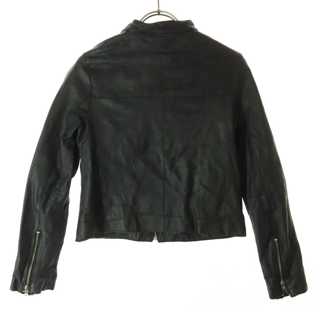 mystic Long sleeve leather Single riders jacket F black Sheep leather Women Used