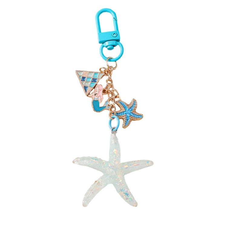 Creative Keychain Shell Car Key Rings Starfishes Key Chain Bag Charm Backpack Pendant Jewelry Accessories