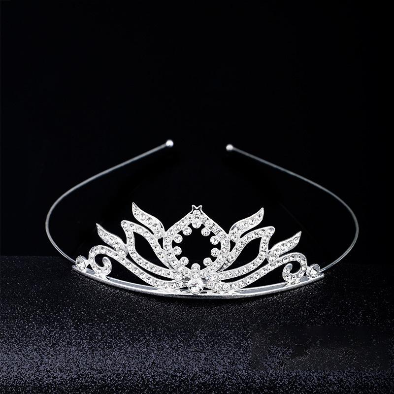 1PC Crystal Exquisite Rhinestone Children Girls Jewelry Gifts Hair Accessories Wedding Tiaras Queen Princess Crown Women Headband