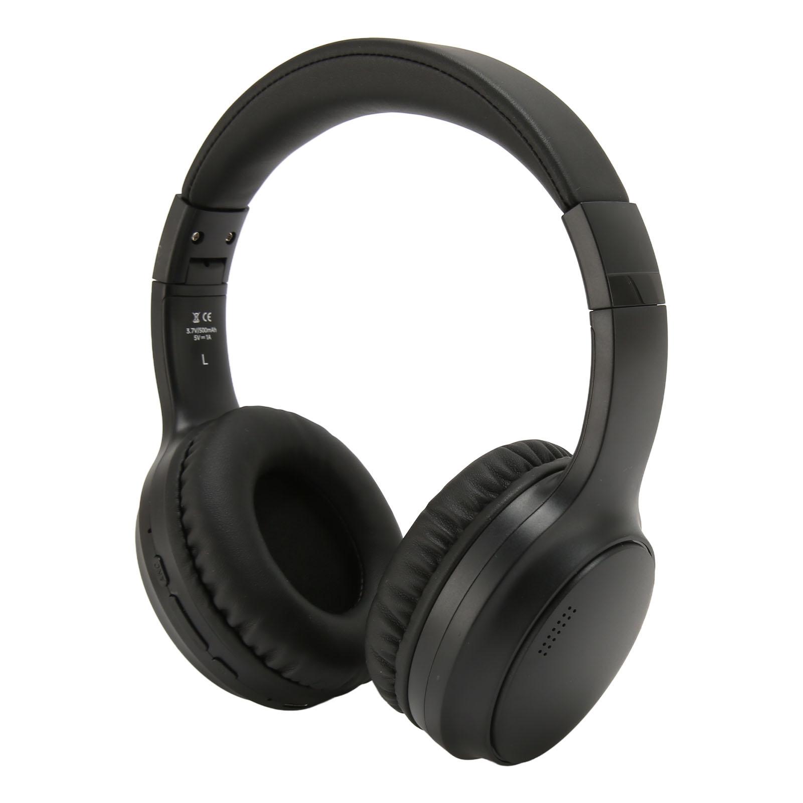 

Bluetooth-наушники с активным шумоподавлением, двойной режим воспроизведения, складная беспроводная гарнитура для путешествий чёрный