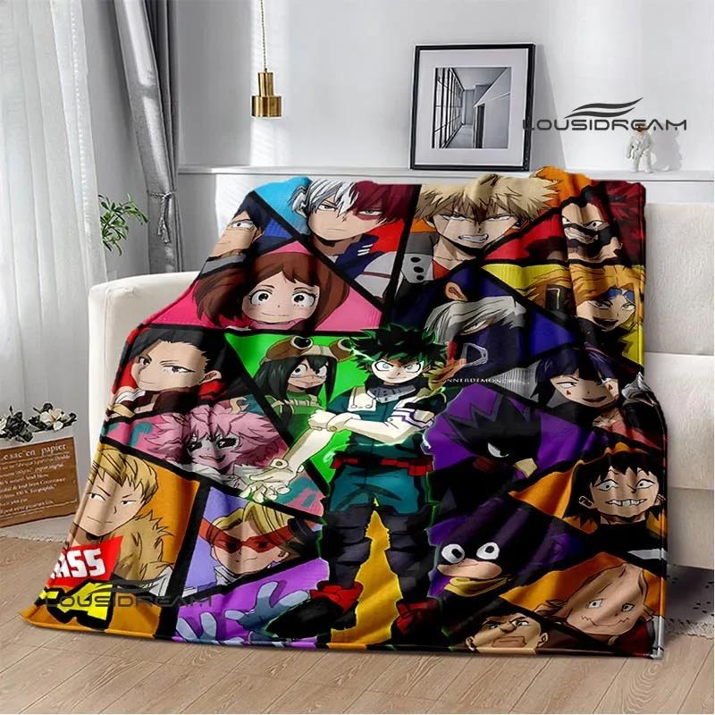 Decke mit Cartoon-Aufdruck „My Hero Academia“, warme Flanelldecken, weiche und bequeme Decke, Reisedecke für Zuhause, Geburtstagsgeschenk