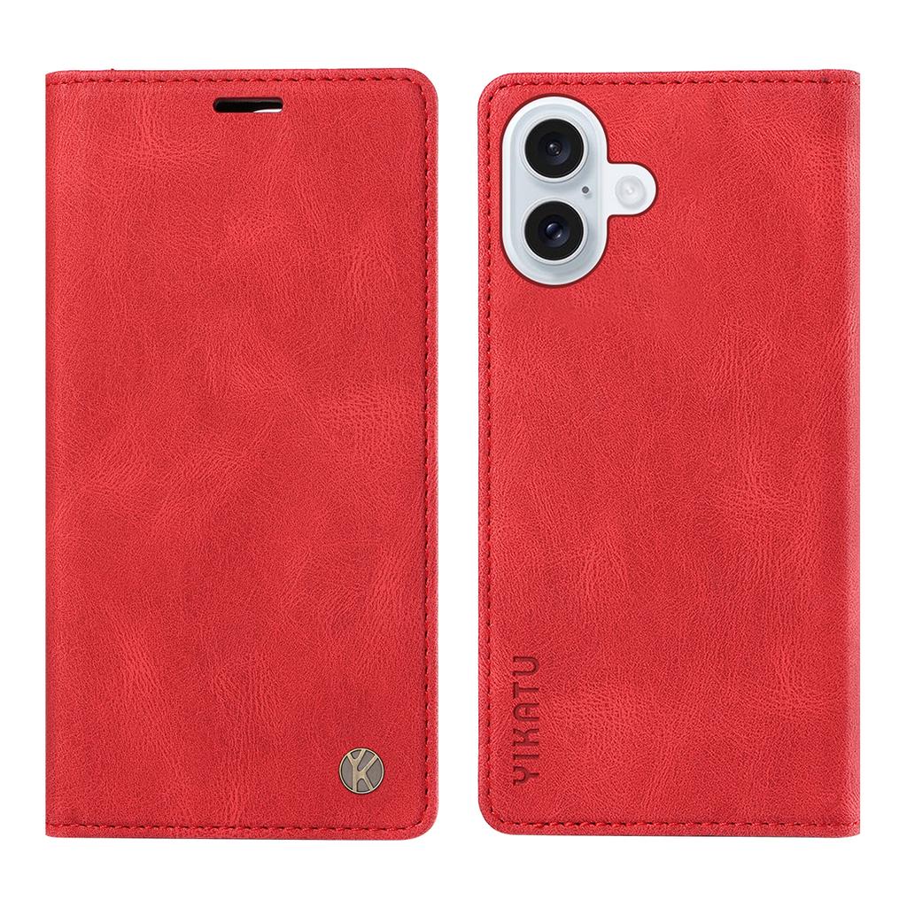 For iPhone 17 Leather Cover YIKATU YK-004 Skin-Touch Wallet Phone Cases