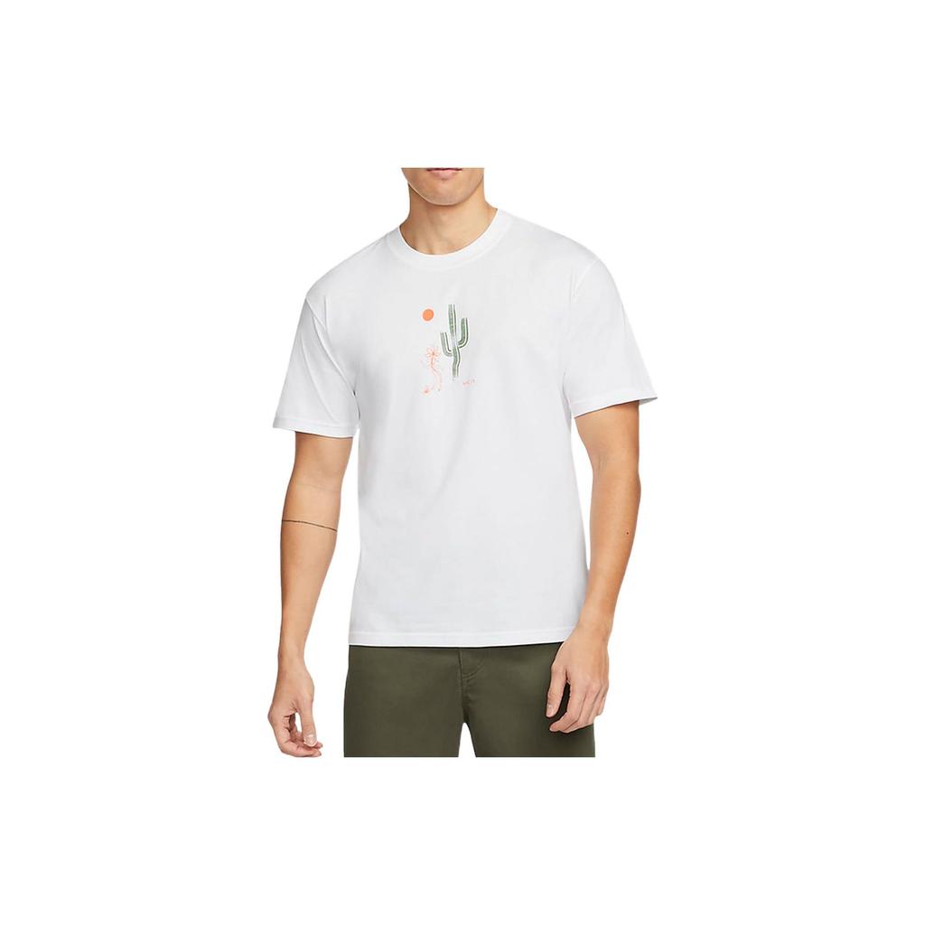 Nike SB Cactus Flower Print Short Sleeve T-Shirt Men Tops White DQ1861-100