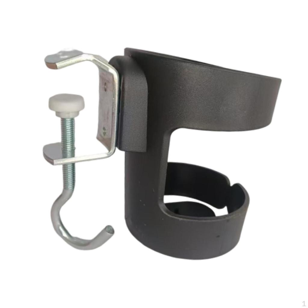 Clamp on Desk and Bed Cup Holder Anti Spill under Table Headset Hanger