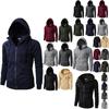 Stylish Men's Hooded Coat With Drawstring And Zipper Up Slim Fit Hoodie Jacket Overcoat