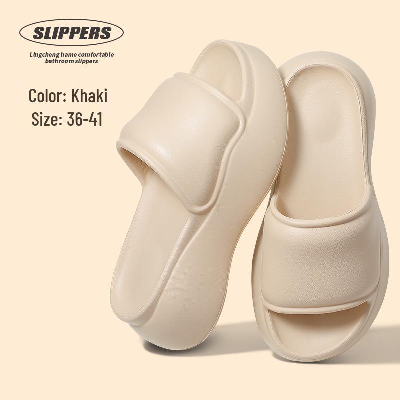 Women's Non-Slip Height-Boosting Beach Slippers - 7cm Thick Sole, Fashionable Outdoor EVA Footwear