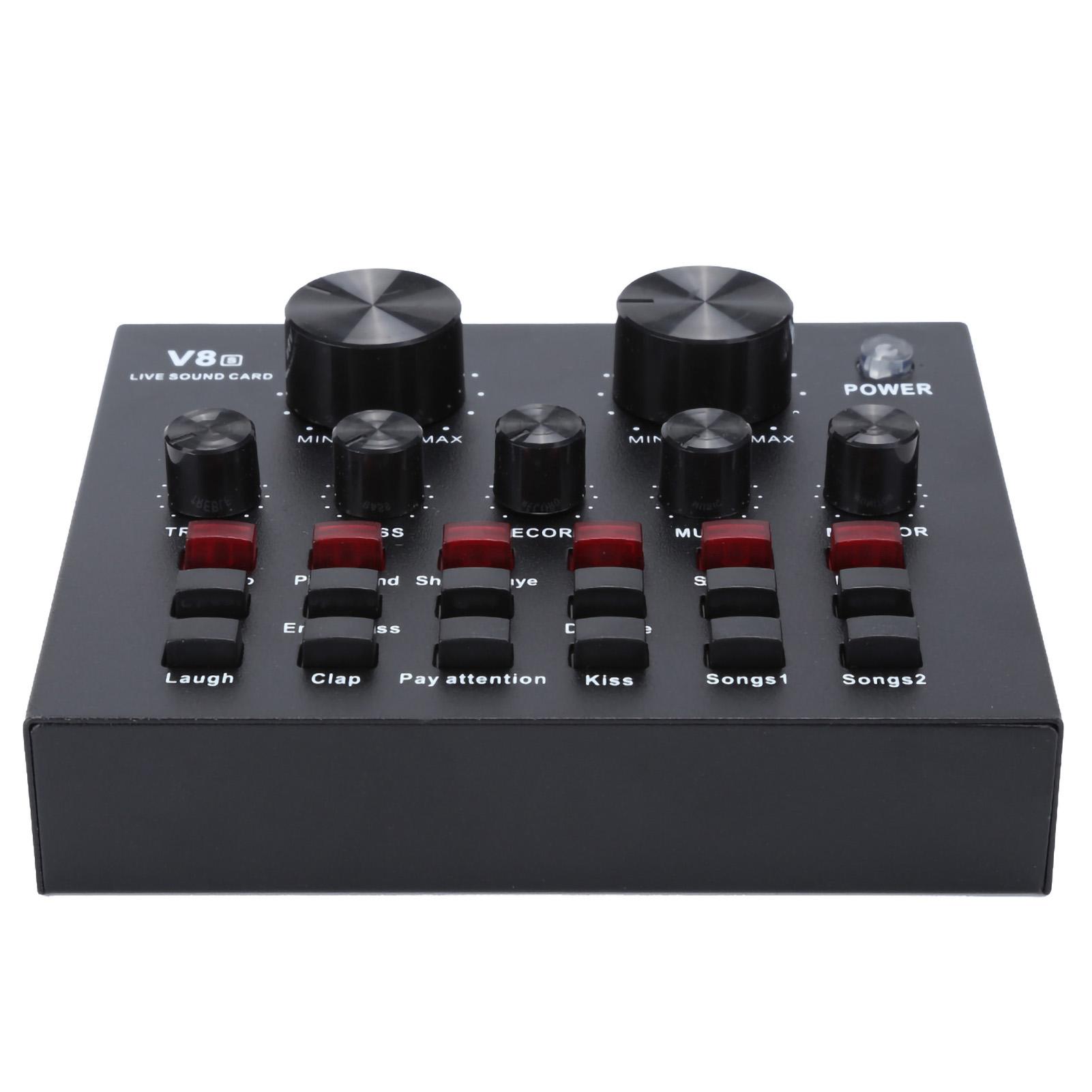 

V8 Live Broadcast Sound Card Мобильный телефон USB Host Многофункциональный компьютер Караоке