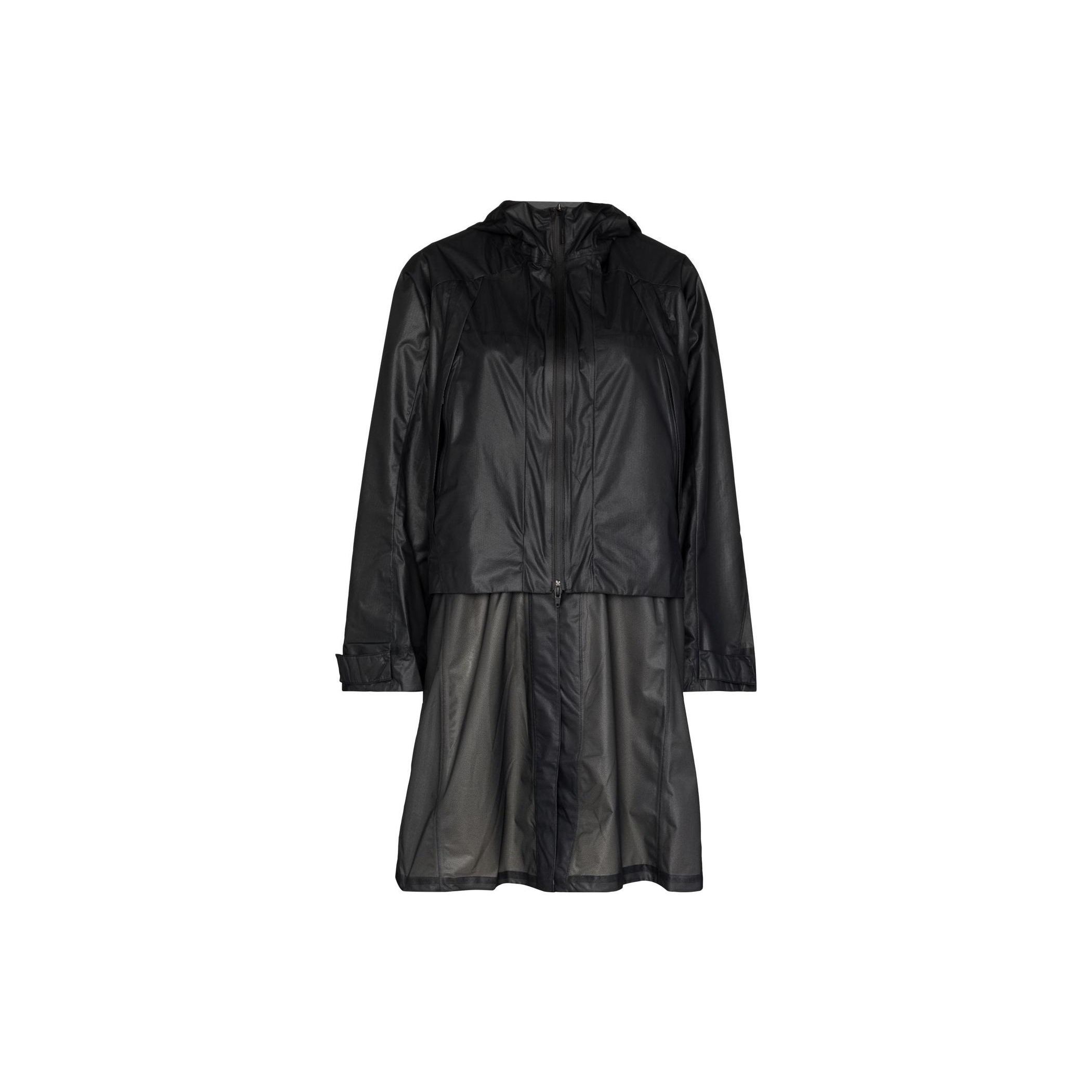 Y-3 Women s Solid Color Midi Hooded Zip Coat HG8672 XS