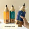 Students Pencil Shaped Pot Pen Holder Colorful Vase Pencil Container Desktop Accessory Stationery Storage Organizer Case