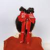 Holiday Red Bow Ribbon Hair Clip Ribbon Tassel New Year Hairpin Princess Chienes Style Hanfu Hair Ornamen Girls