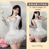 Sexy Lingerie Ballet Swan * Pure Desire Girdle Vest Bra Sexy Slim Lace Bra with Tutu Skirt Uniform Suit Women