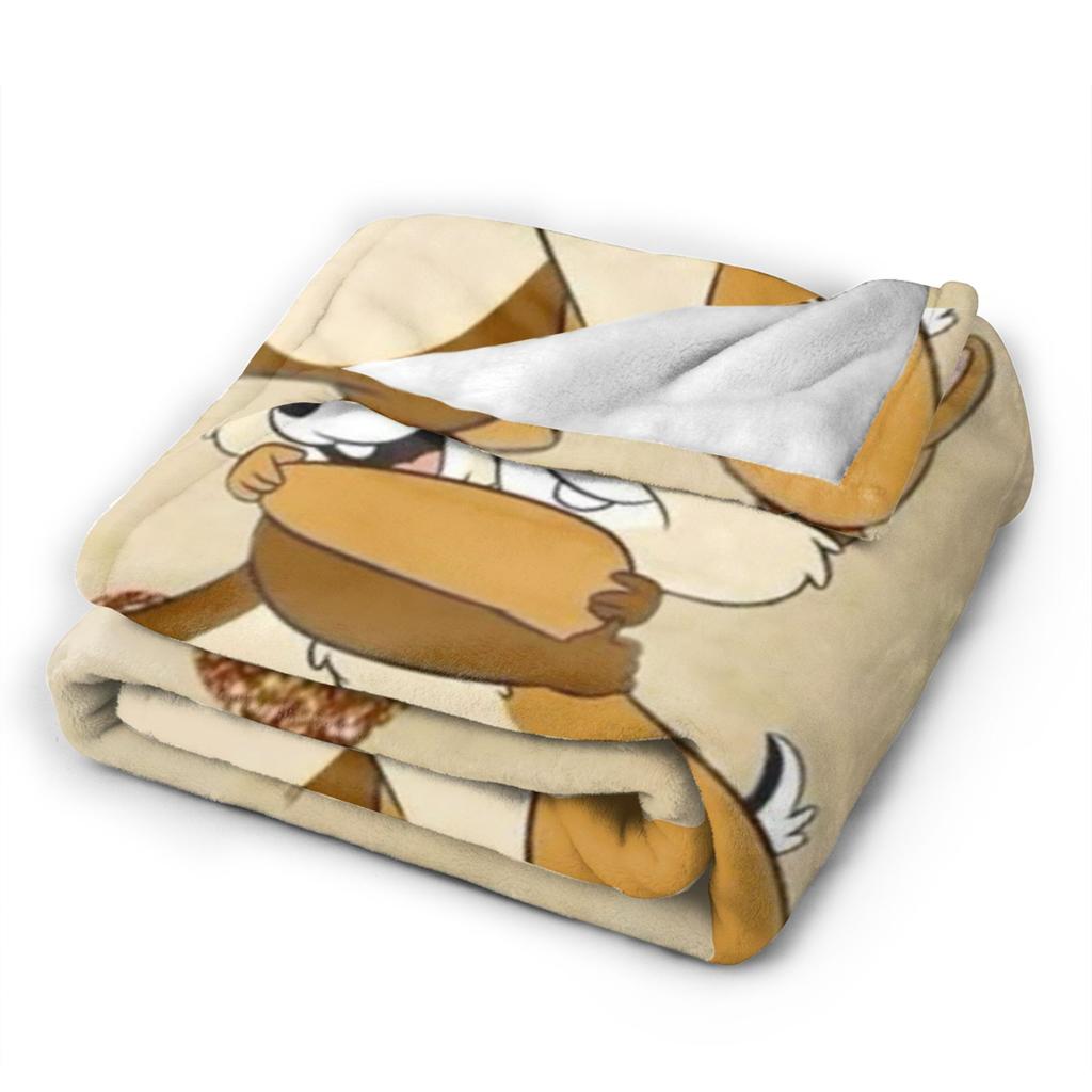 Chips 'n' Dales Flannel Blankets Winter Cartoon Squirrel Warm Soft Bedding Throws for Child Home Decor Bedspread Sofa Bed Cover