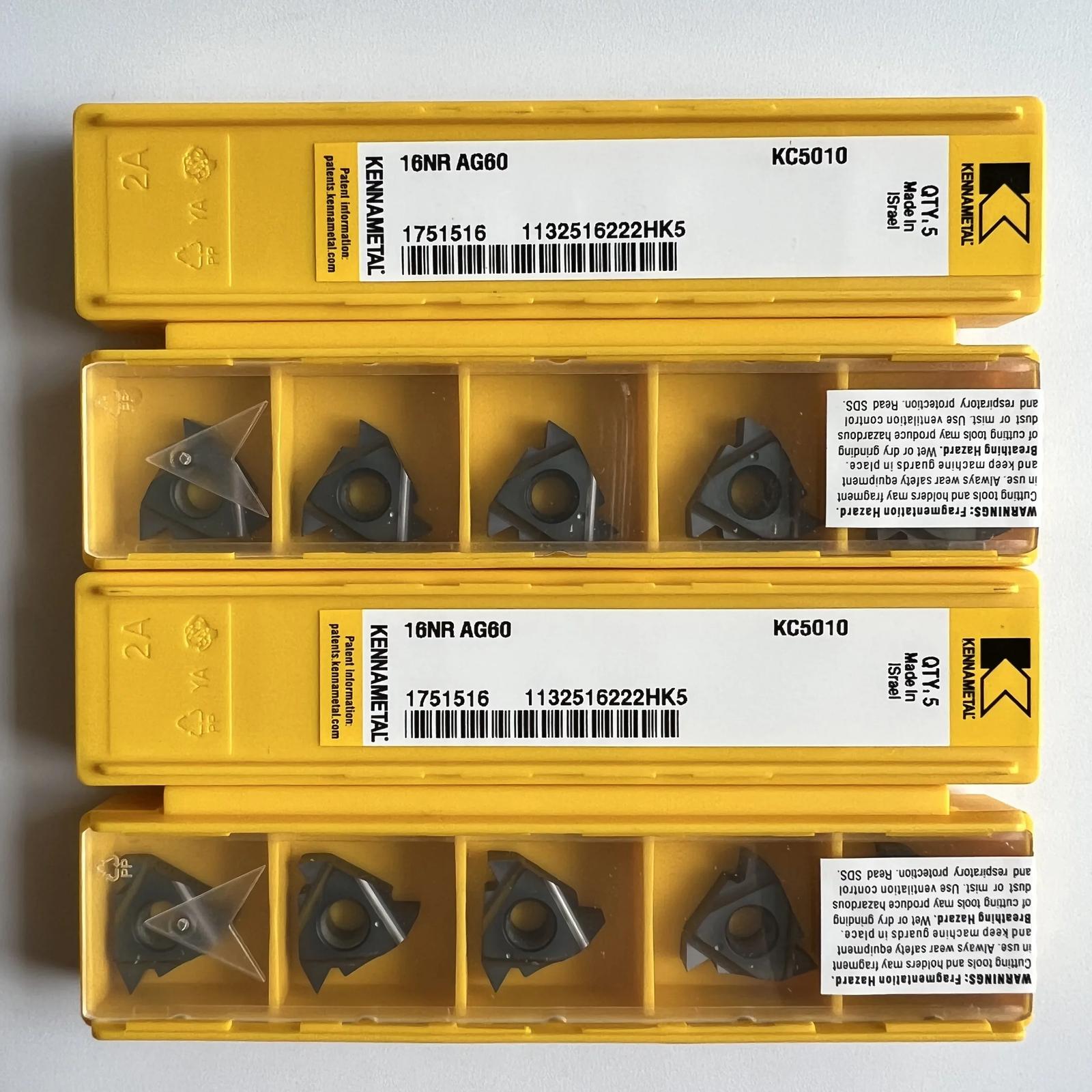 

Original / 16NRAG60 KC5010 / Industrial indexable Carbide Inserts 10 Pcs