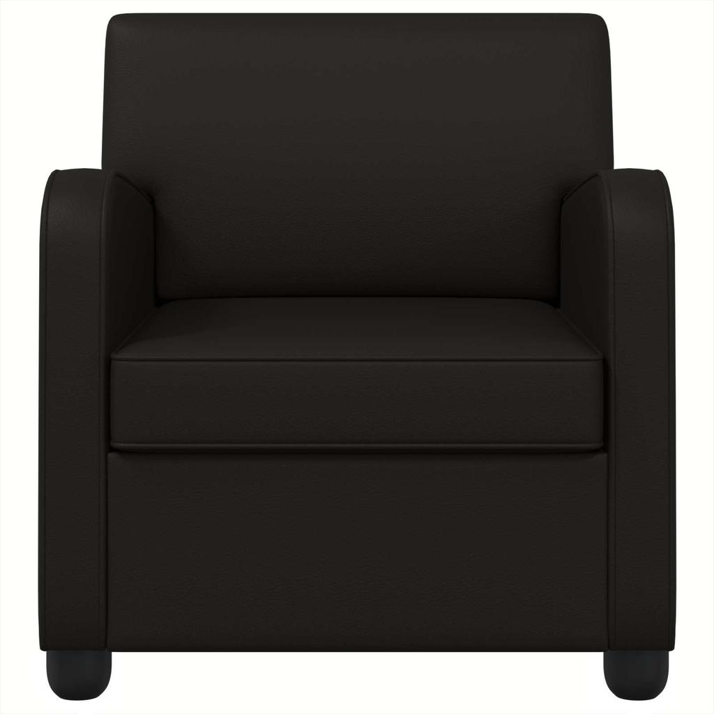 Armchair Black Faux Leather