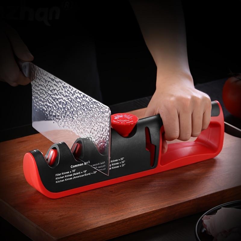 4-in-1 Knife Sharpener Adjustable Angle Professional Kitchen Grinding Machine Scissors Knives Grinder Whetstone Sharpener Tool
