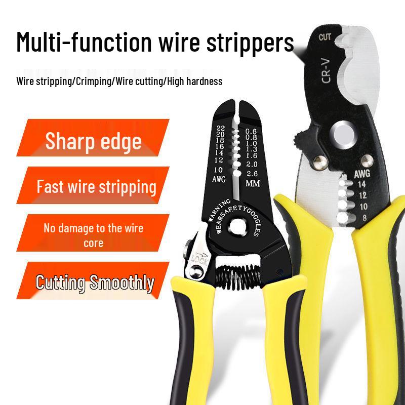 Electrician Wire Strippers & Cutters: Quick Repair Skinning Knife & Pliers Hand Tools