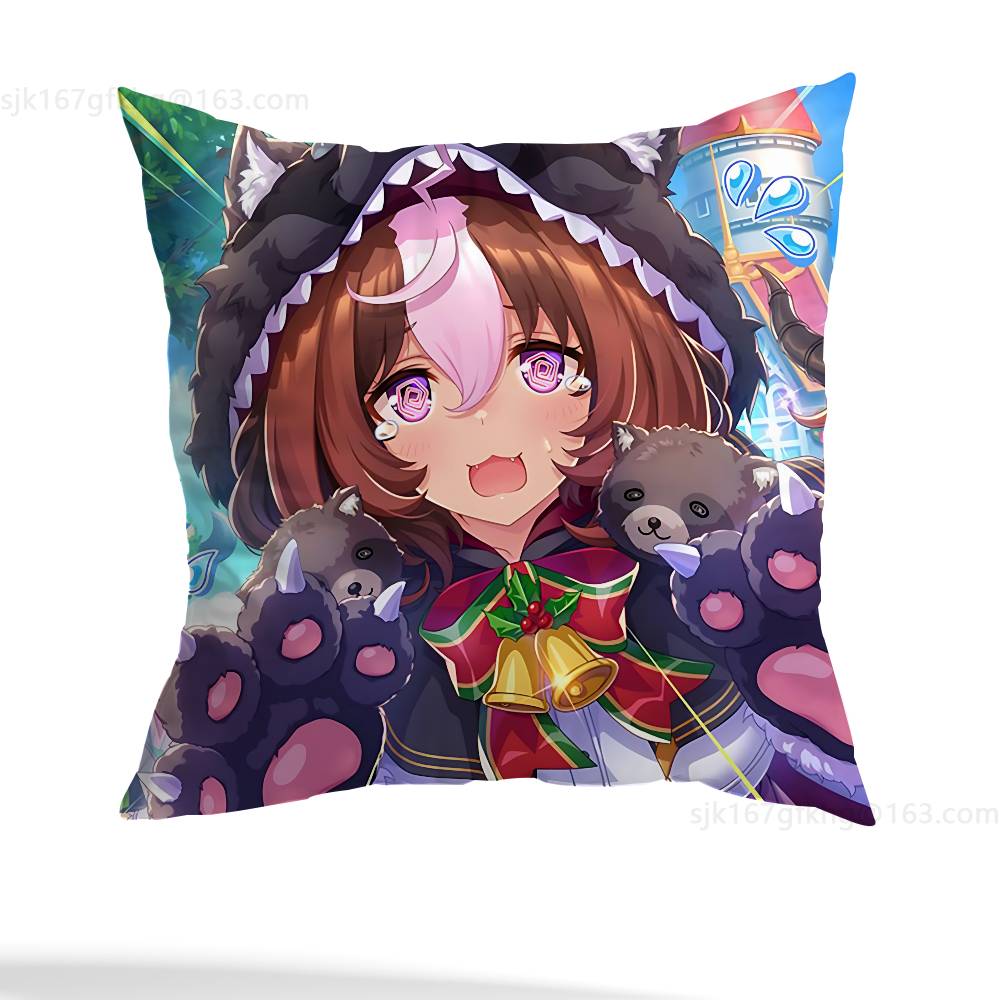 Umamusume Pretty Derby Pillowcase Casual Style Decoration, Suitable for Home Decoration (excluding Pillow Core)