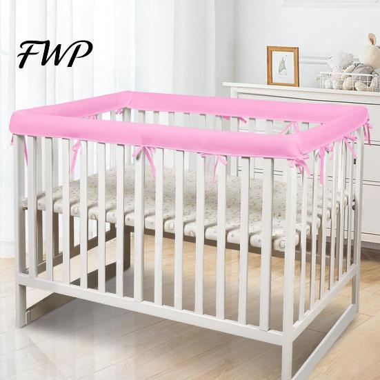 Baby Collision Prevention Rail 1 Set Breathable Mesh Crib Cover, Soft Teething Protector for Safety Rails, Thick Pad Toddler Bed, Edge Guard