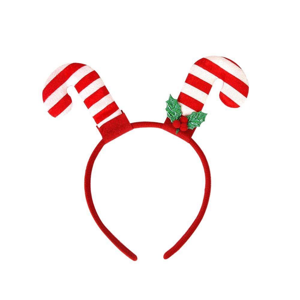 Plaid Christmas Hair Hoop Long Leg Christmas Cap Hair Bands Santa Claus Headband  Female/Girls