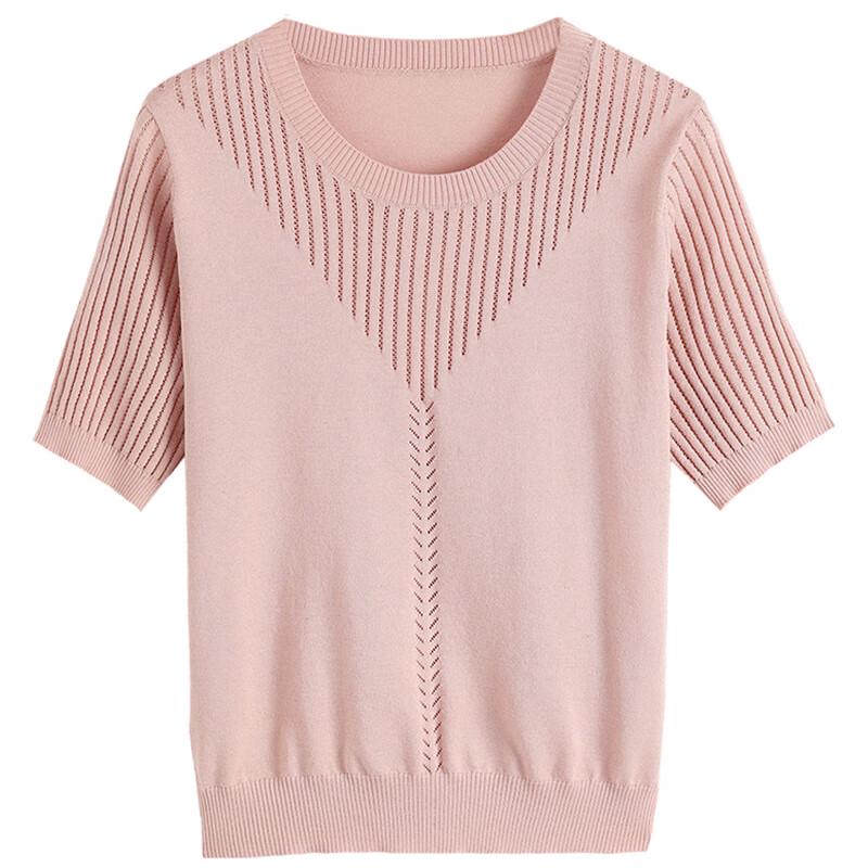 XUEXI Women's 2025 Summer Ice Silk Short Sleeve T-Shirt