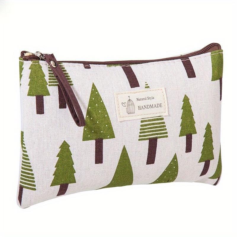 Literary Makeup Bag, Portable Zipper Storage Pouch, Mini Travel Toiletry Bag, Women's Coin Purse