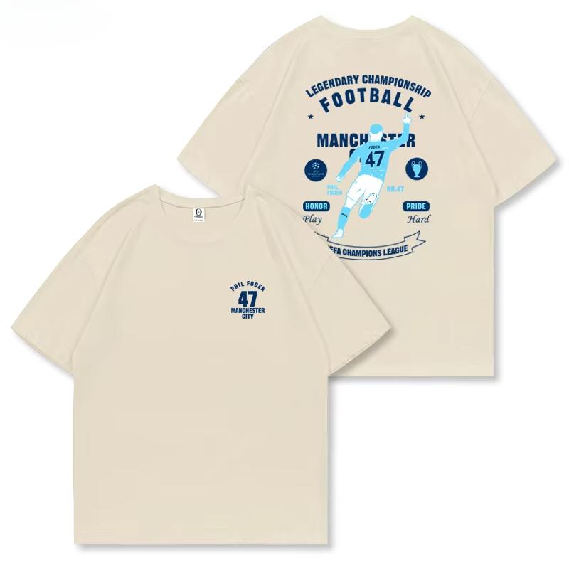2025 Men Sport Cotton T Shirt FODEN Manchester City 47 FOden Football Tide American Casual Cotton Short Sleeve Tee Top Clothing