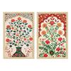 ArtX Paper Floral Art Paintings with Frame for Home Decor, Madhubani Wall