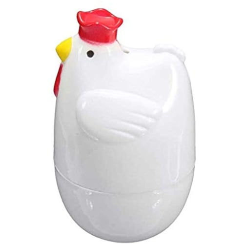Microwave-safe egg boiler/steamer stand for soft-boiled and hard-boiled eggs. Easy, safe, and cute cooking tool (fits one egg).