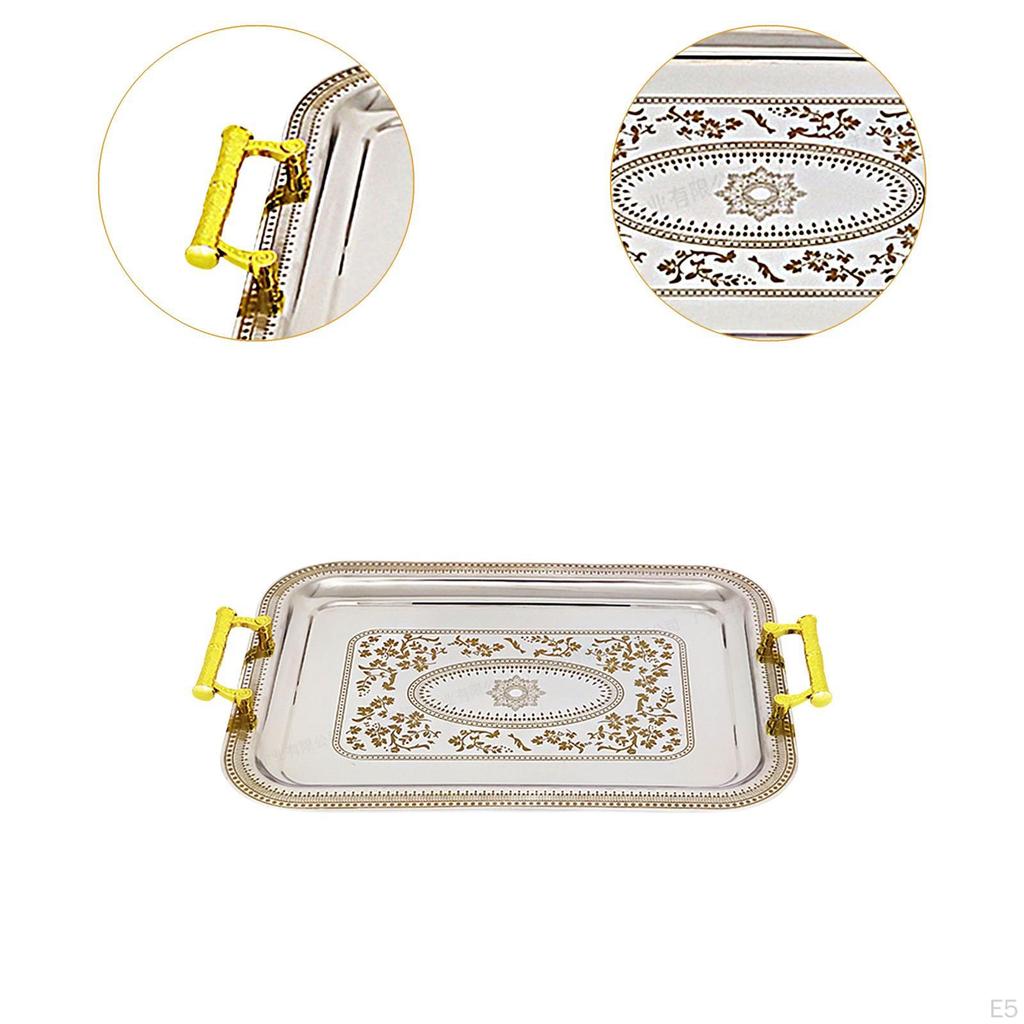 Rechteckiges Serviertablett Dekorativ Abendessen Dessert Teetasse Halter Schmuck für