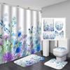 Plant Series Punch-Free Bathroom Shower Curtain