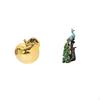 Elegant Fruit Peacock Ceramic Animal Sculpture Figurine Collection for Home Office Restaurant Living
