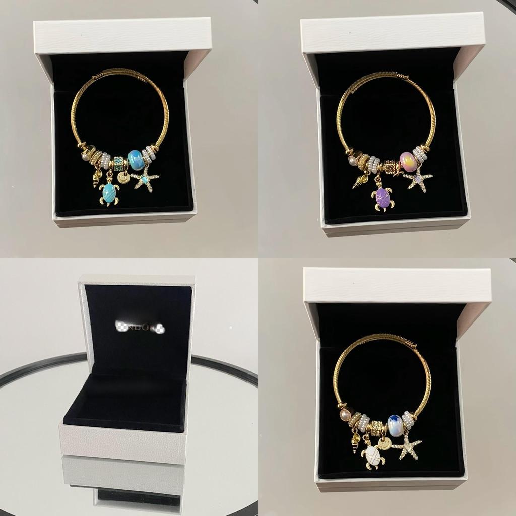 Ocean Vacation Style Stainless Steel Bracelet With Diamond Accents And Adjustable Turtle Charm For Women
