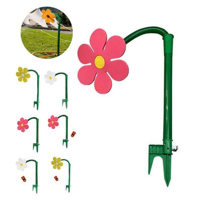 Tanzende Blume Rasensprenger Erdspieß Verrückte Gänseblümchen Sprenger Lustige 360-Grad Drehende Sonnenblume Garten Sprenger für Hofbewässerung Hunde