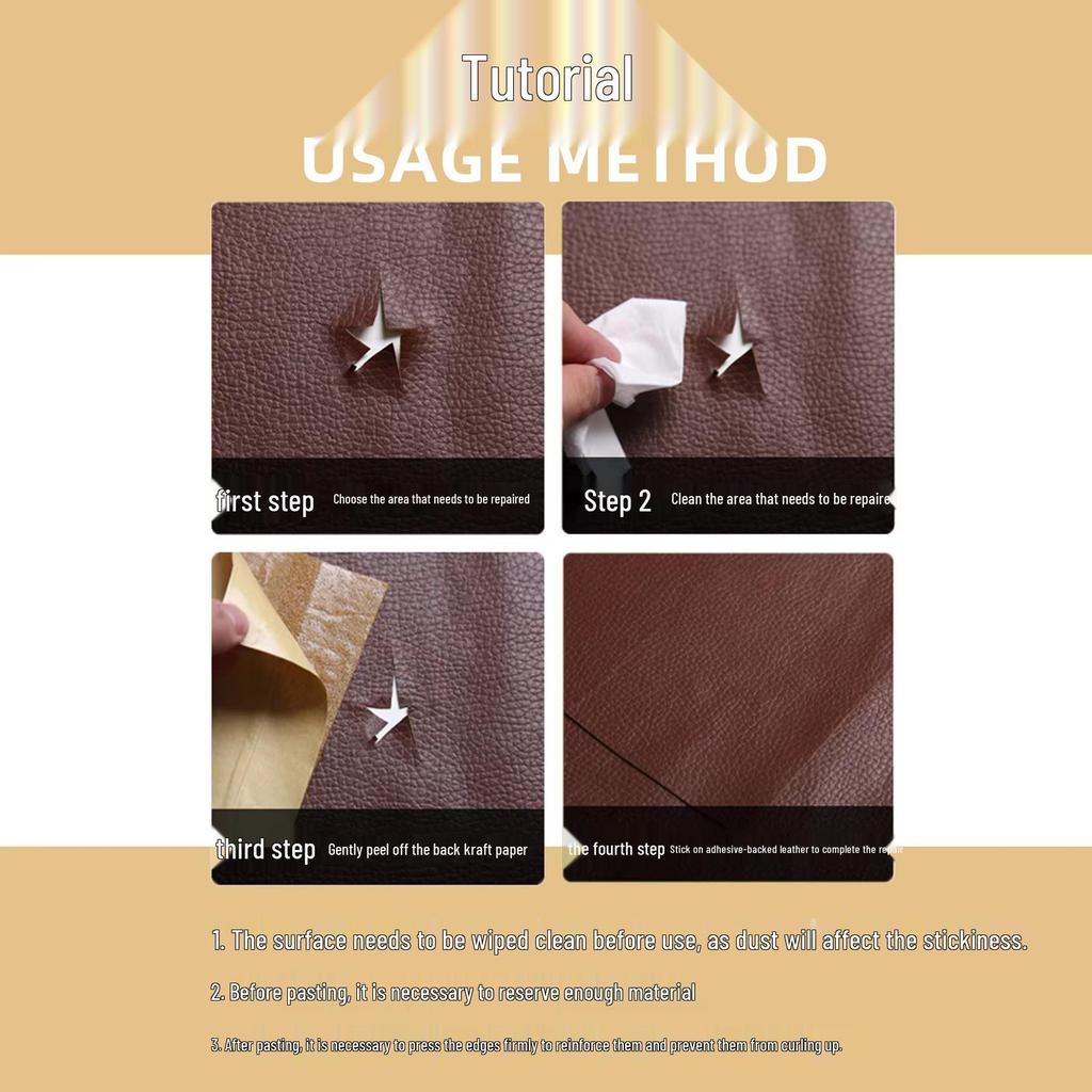 Leather Sofa & Bed Repair Patch: Self-adhesive, Versatile for Refurbishing Upholstery.