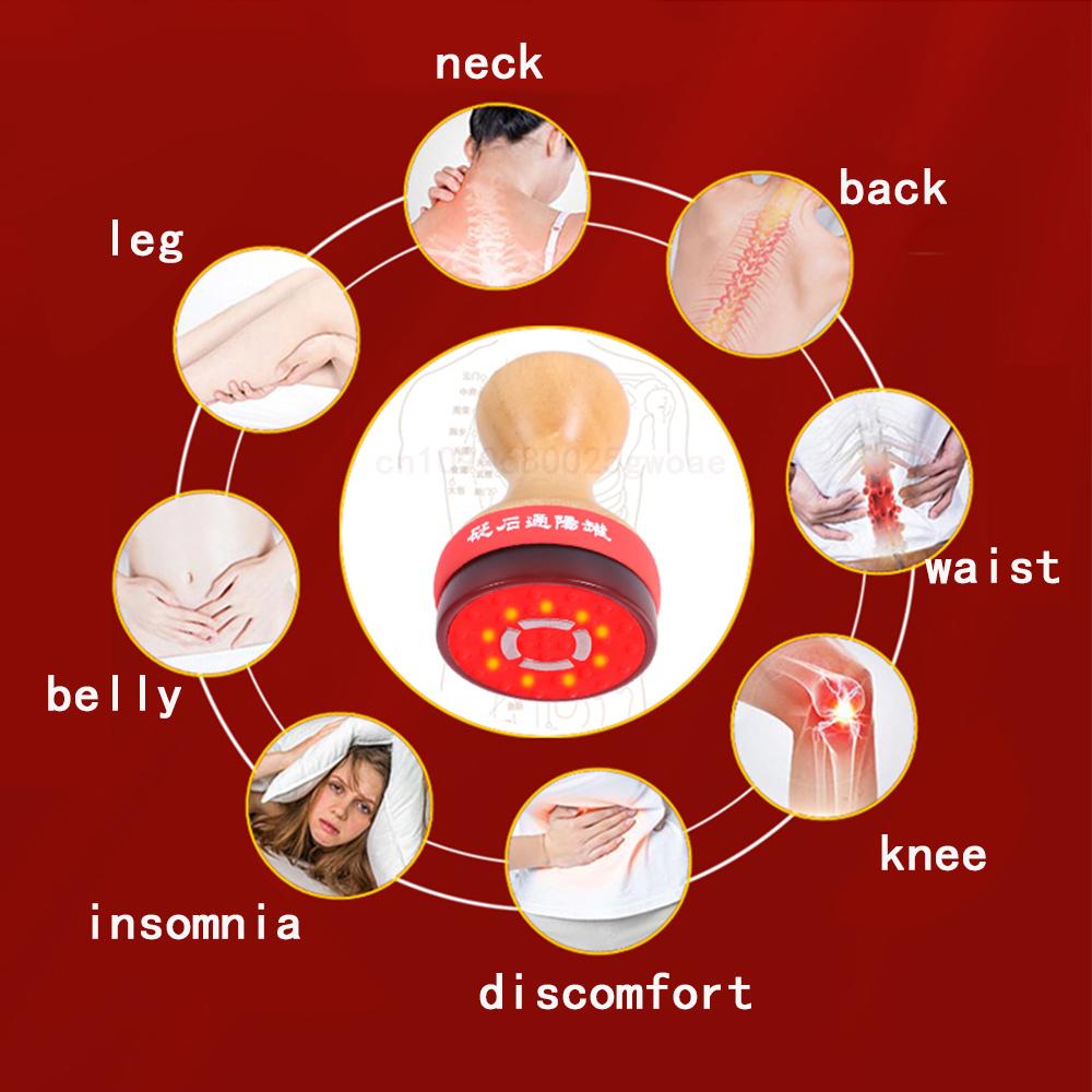 EMS Hot Stone Scraping Cellilute Remove Massager Body Gua sha Fat Burner Red Light Therapy Heating Vibration Lymphatic Drainage